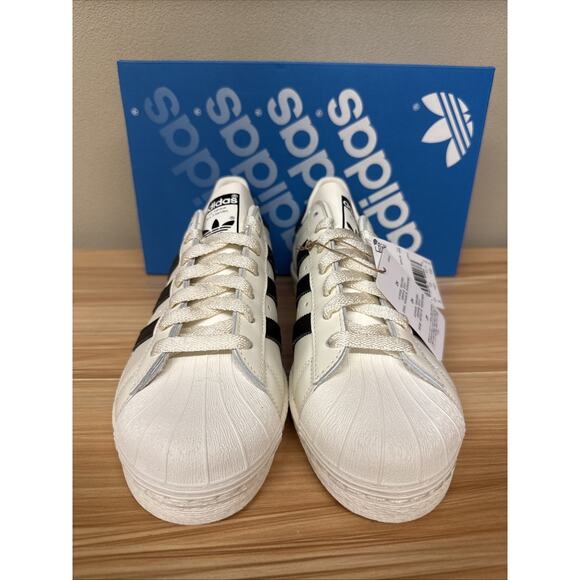 Size 8 - adidas Superstar 82 Off White Black - Picture 2 of 6